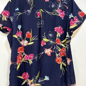 Floral Navy Women's Top